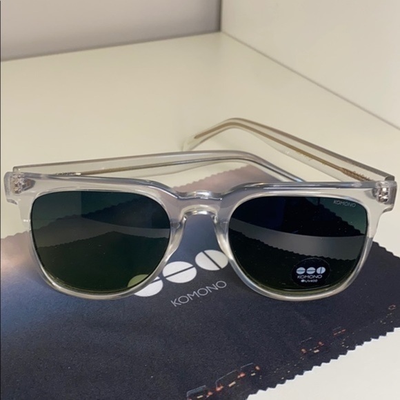 Komono Riviera Clear Sunglasses NEW